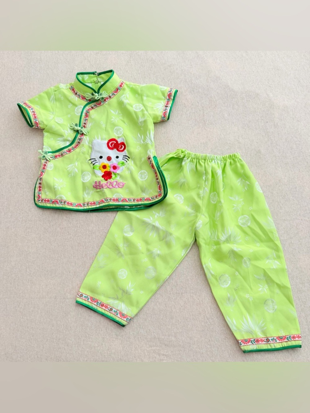 Hello kitty traditional Chinese short sleeve set